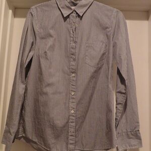 J. Crew Women's Gray Striped Blouse
